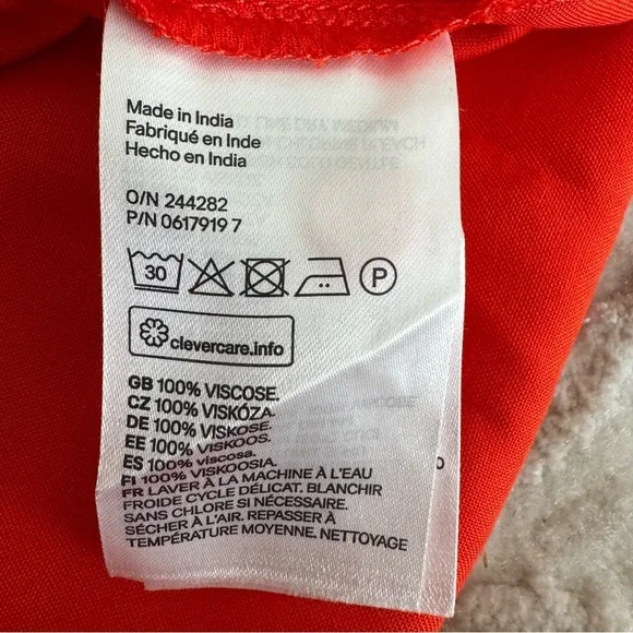 H&M Tunic  Orange long Sleeves Shift Dress women’s plus size 14 - Picture 5 of 8